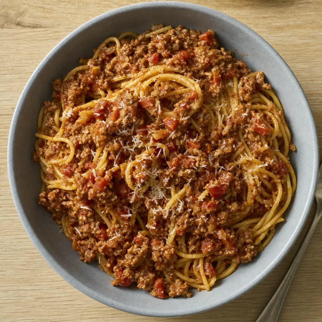 spaghetti bolognaise recipe photograph
